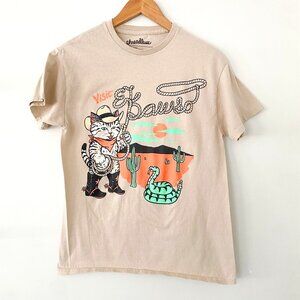 Threadless Graphic Tee "El Pawso" Cowboy Cat |‎ Size Medium